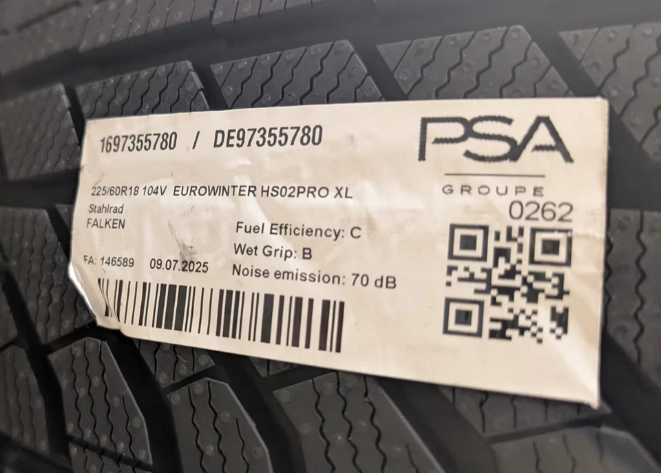 Winterkomplettrad-Satz Opel Grandland MHEV 225-60R18 104V Falken Winterräder 117 - Bild 4 von 4