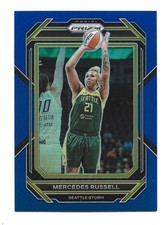 /175 Blue 2023 Panini Prizm WNBA Mercedes Russell #81 Seattle Storm Basketball