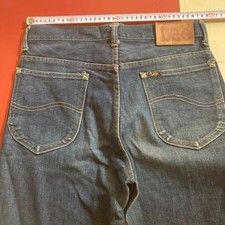 Vintage 70Susa Made Lee Talon Zip Denim Pants W30.31L36 Straight Jeans Dark Blue