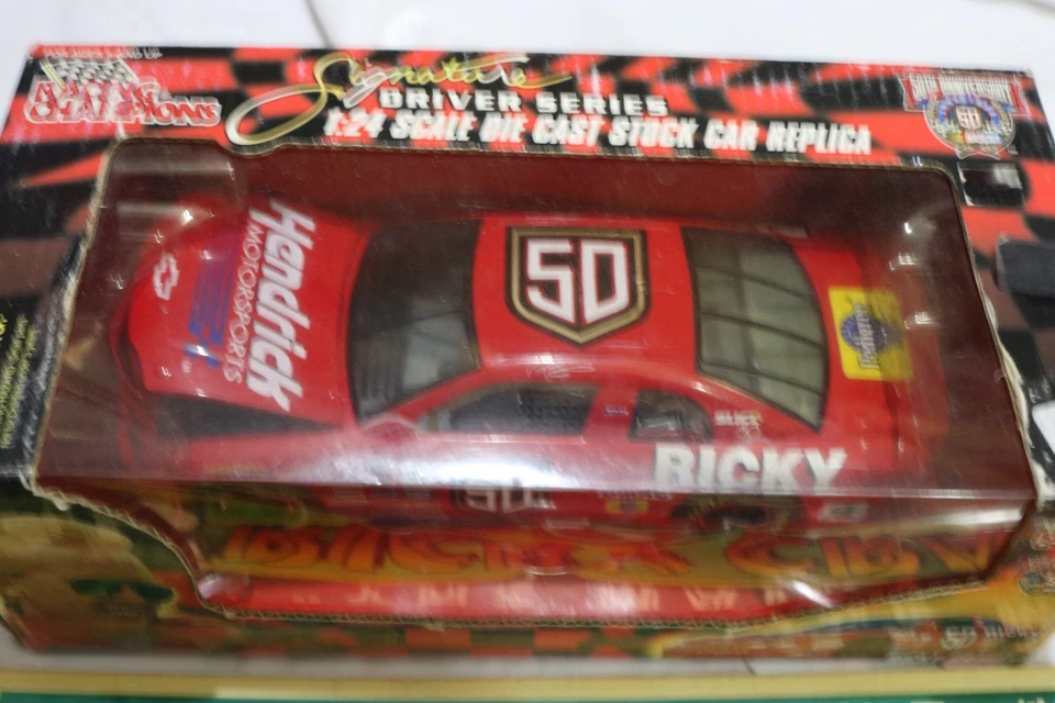 Cartel Ricky Craven Budweiser NASCAR 1997 RARO y coche fundido a presión Foto 4 de 4