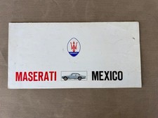 Maserati Mexico vintage sales Brochure