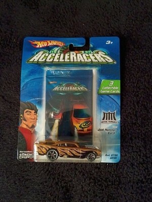 Hot Wheels AcceleRacers Jack Hammer 9/9 Metal Maniacs  w/ 3 Cards  RARE