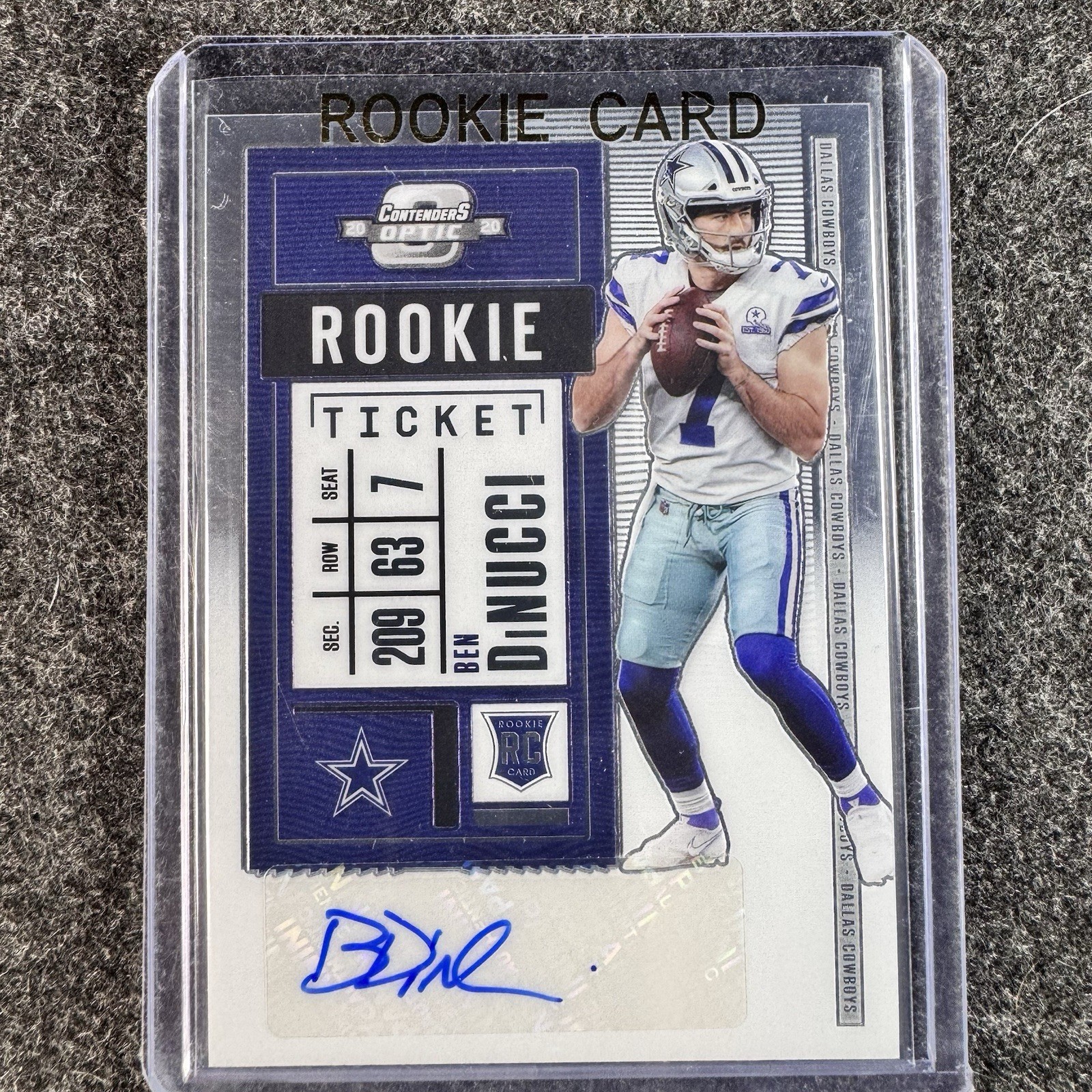 Ben DiNucci Panini Contenders Optic #199 Autograph