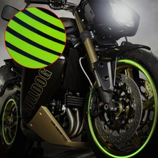 16 Strips Fluorescent Reflect Car Motorcycle Wheel Hub Tire Rims Sticker Green