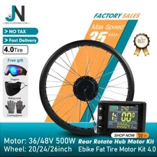 20/24/26er Snow Fat Ebike Rear Rotate Motor Conversion Kit for Dropout 170/190mm