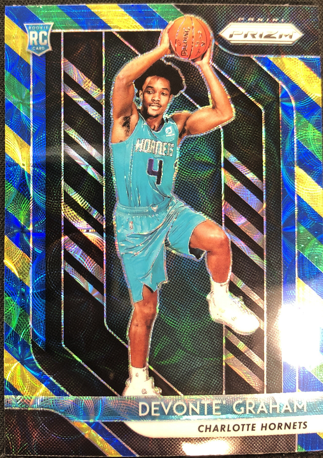 2018 Panini Prizm Devonte Graham Blue Yellow Green Prizm RC - ENN Cards