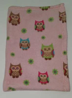pink owl blanket