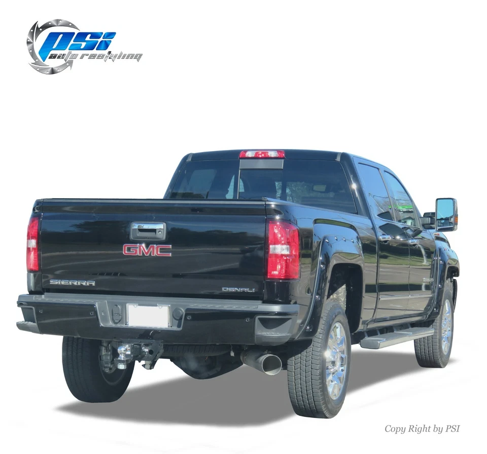 Paintable Pocket Bolt Fender Flares Fits GMC Sierra 2500HD / 3500 HD 2015-2018 Foto 4 de 4