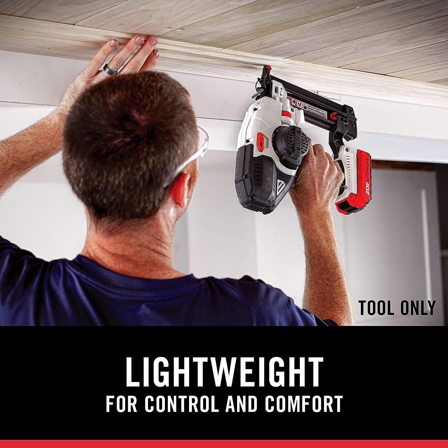 PORTERCABLE 20V MAX* Cordless Brad Nailer, 18GA, Tool Only (PCC790B