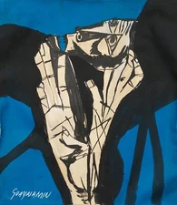 Oswaldo Guayasamín Signed Expressionist Oil Painting on Canvas - Ecuadorian Art