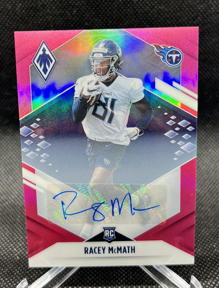 2021 Panini Phoenix Racey McMath Pink Auto RC /99 Titans