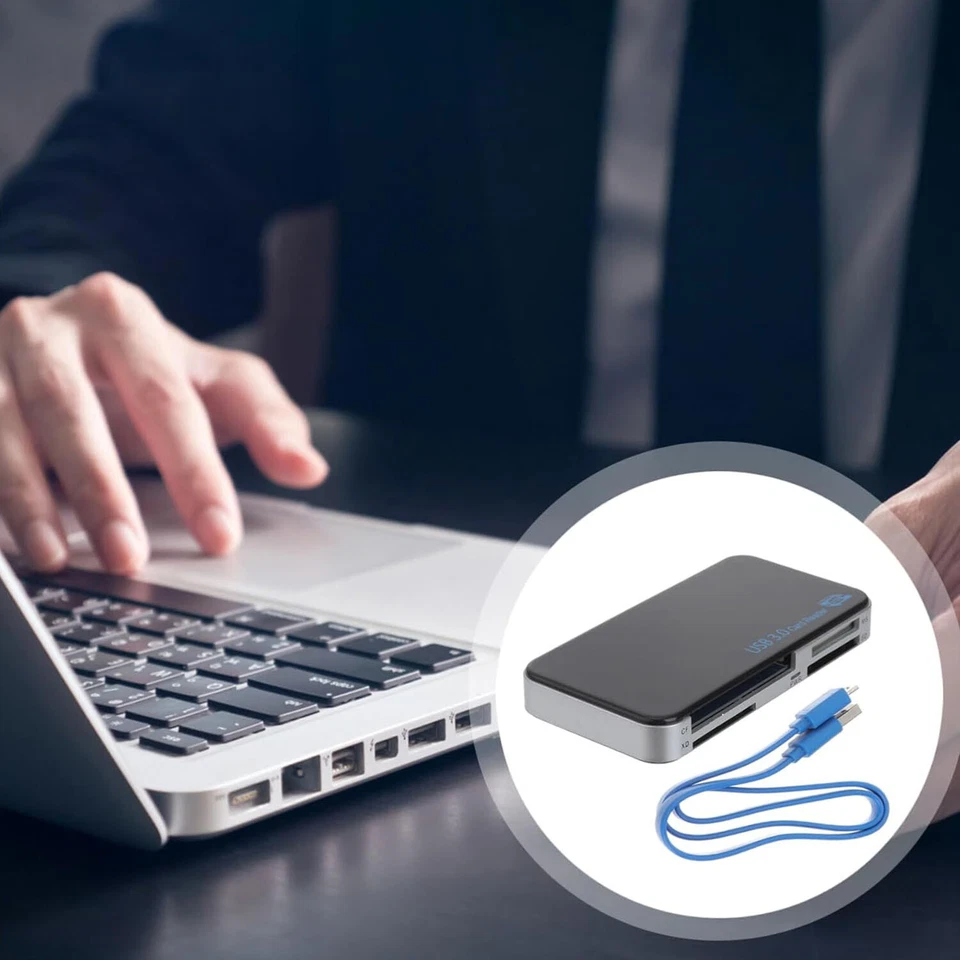 LOTE de tarjetas de memoria adaptador lector de tarjetas USB 3.0 5 GBPS apto para CF/TF/SD/Micro SD/XD/M2/MS Foto 3 de 4