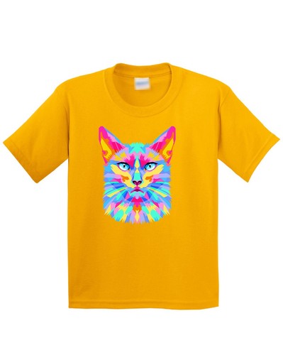 Cat Animal Lover Cute Kids T-Shirts Funny Colorfull Cats Gift USA Party Tee - Picture 9 of 14