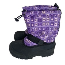 Northside Thermolite Toddler Girl's Purple Black Winter Snow Boots Size 2