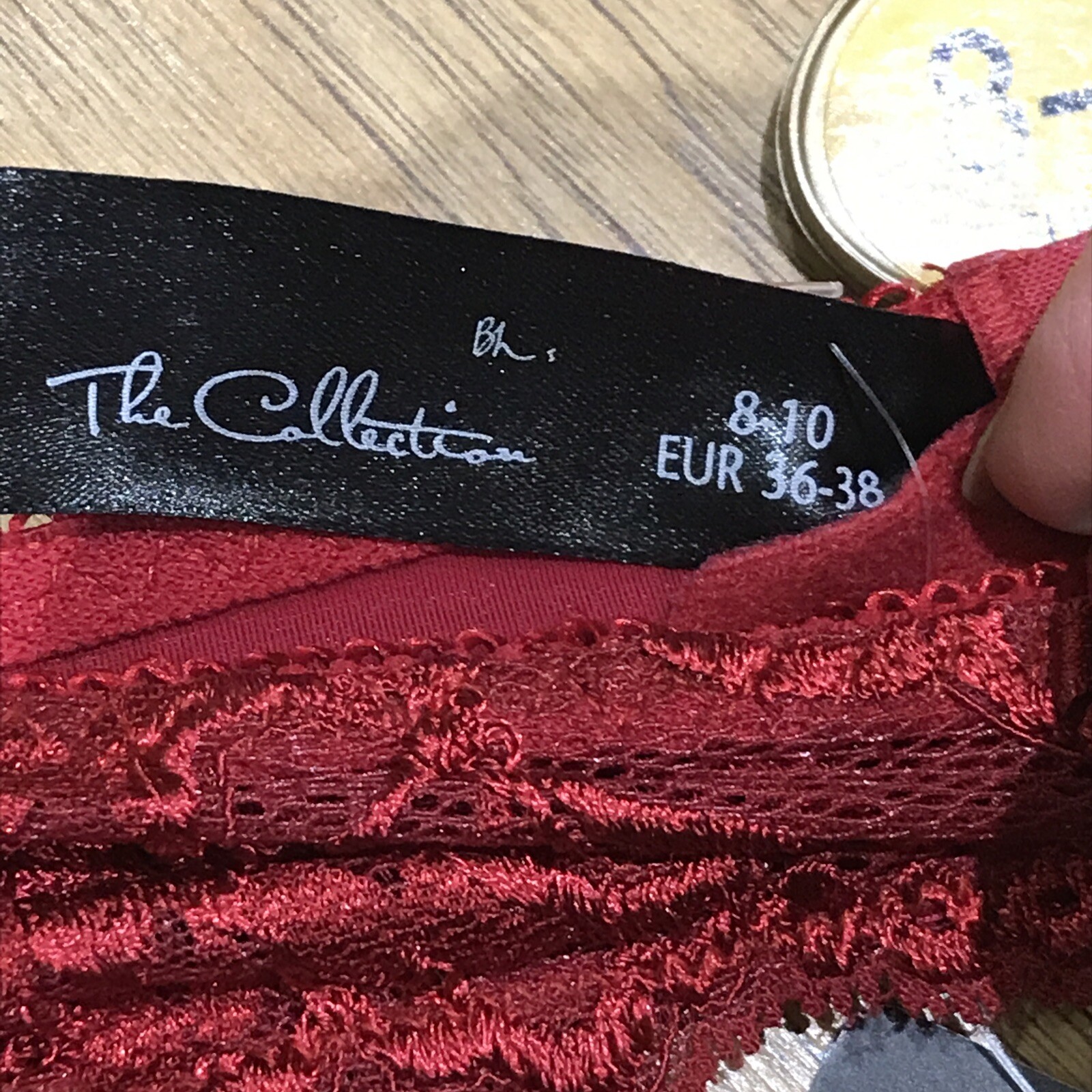 Pretty Red Lace Vintage BHS Suspender Belt, UK 8-10 6