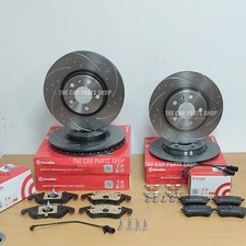 FOR AUDI A6 TDI MK4 BLACK EDITION DIMPLED AND GROOVED BREMBO DISCS AND PADS NEW