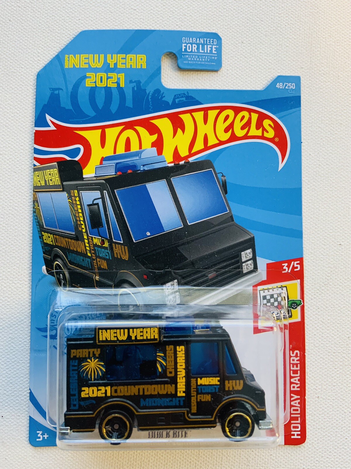 Hot Wheels QUICK BITE (Black) #48 Holiday Racers New Year 2021 