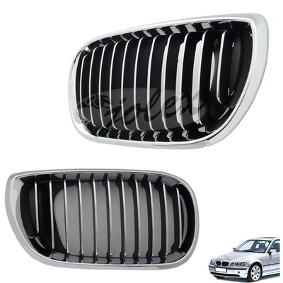 Niere Kühlergrill chrom rechts+links Grill Gitter Set Satz  für BMW E46 01-05