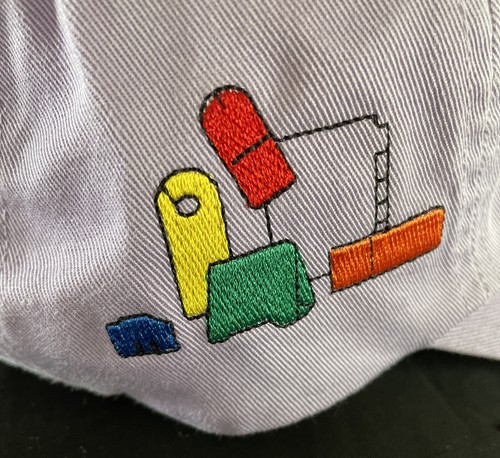Vintage "Blanks USA" Low Profile Embroidered Strapback Cap Hat - Bright Colors! - Picture 3 of 9