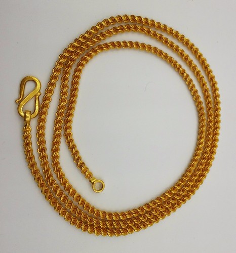 22K Pure Yellow Unisex Gold Rope Chain 