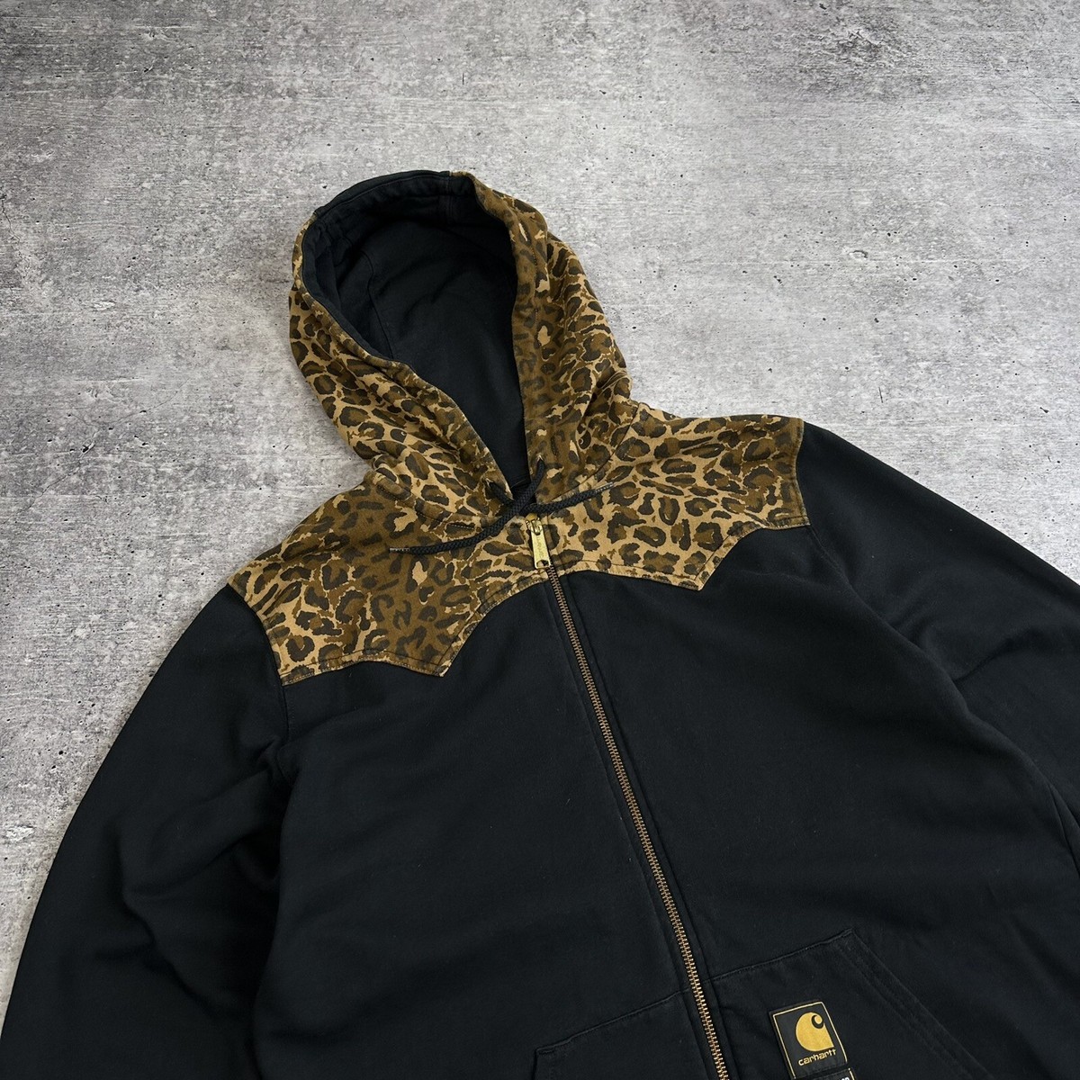carhartt black leopard hoodie