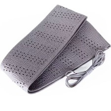 MR-Style Lenkradbezug gelocht zum Schnüren Lenkradschoner universell GRAU