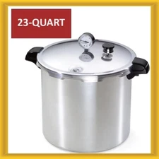 Presto 23 Quart Pressure Canner Cooker with Canning Rack Aluminum Silver