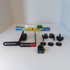 Lowel Photography Brackets and Parts Lot with 3 Studio Lighting Bulbs