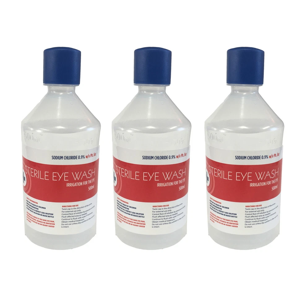 STEROPLAST QUALICARE SODIUM CHLORIDE 500ML STERILE SALINE FIRST AID WOUND CLEANING EYE WASH