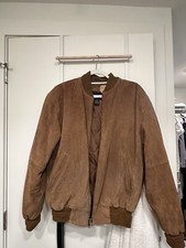 Vintage Brown leather bomber jacket
