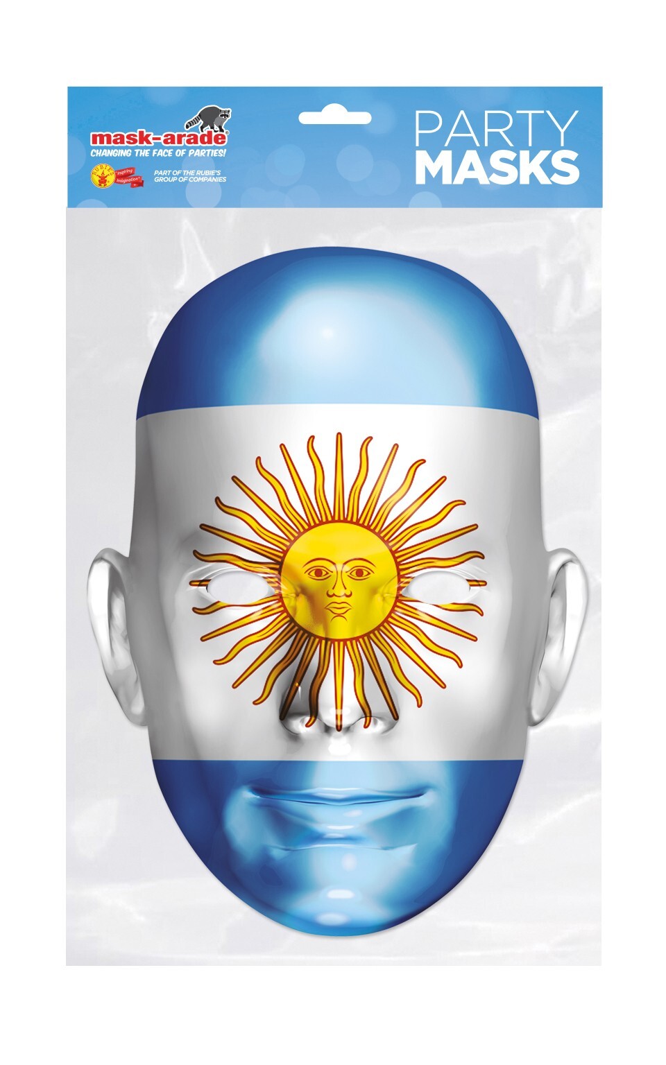 Argentina 2D Card Party Flag Face Mask - Great for Sports Events
