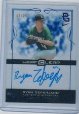 2015 Leaf Clear Draft RYAN ZEFERJAHN Perfect Game Blue RC Auto 22/25 KANSAS 
