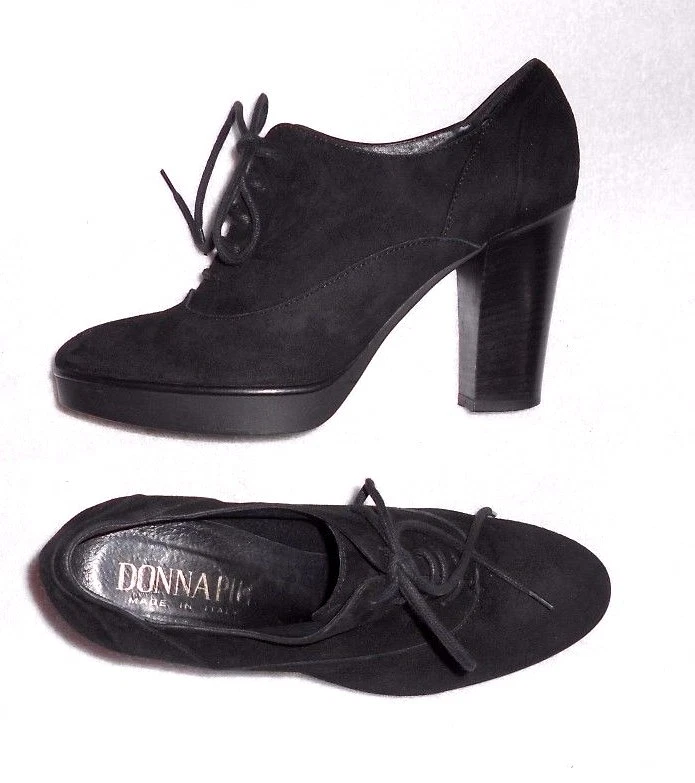 Bottines Donna PIU En Cuir Rouge Clair - Taille 39/41 - Très Pointues - Talon 7 Cm - Occasion