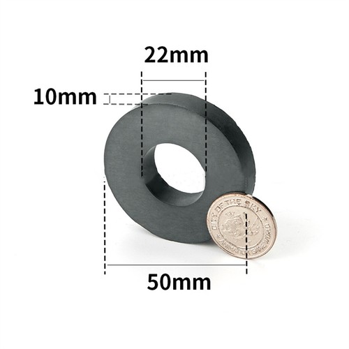 2x Großer Magnetring Ferrit mit Loch 22/32/33/45 mm Schwarz Rund Stark - Bild 14 von 27