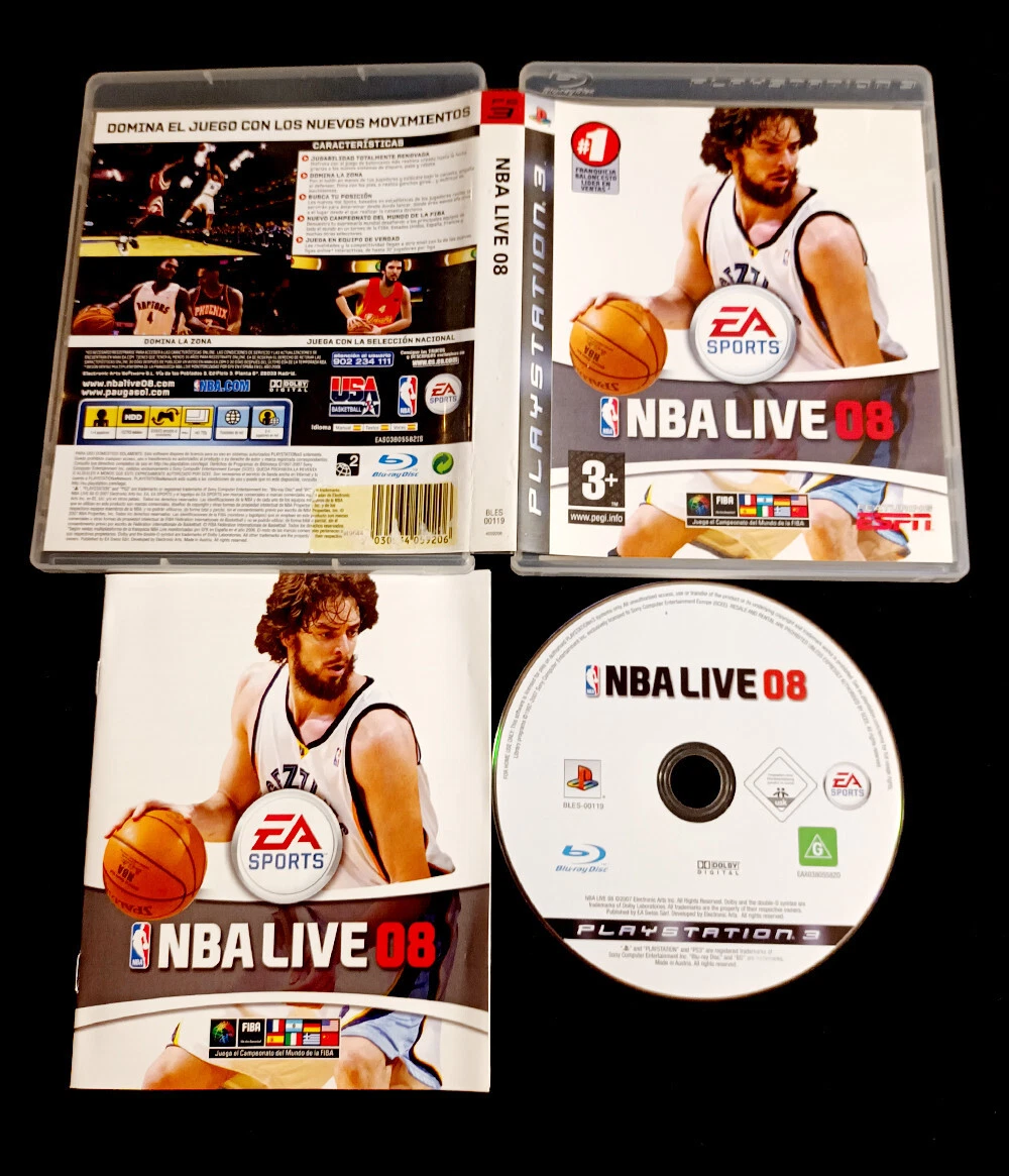 NBA LIVE 08 2008 Sony Playstation 3 PS3 Play3 PAL-España Completo EA Sports