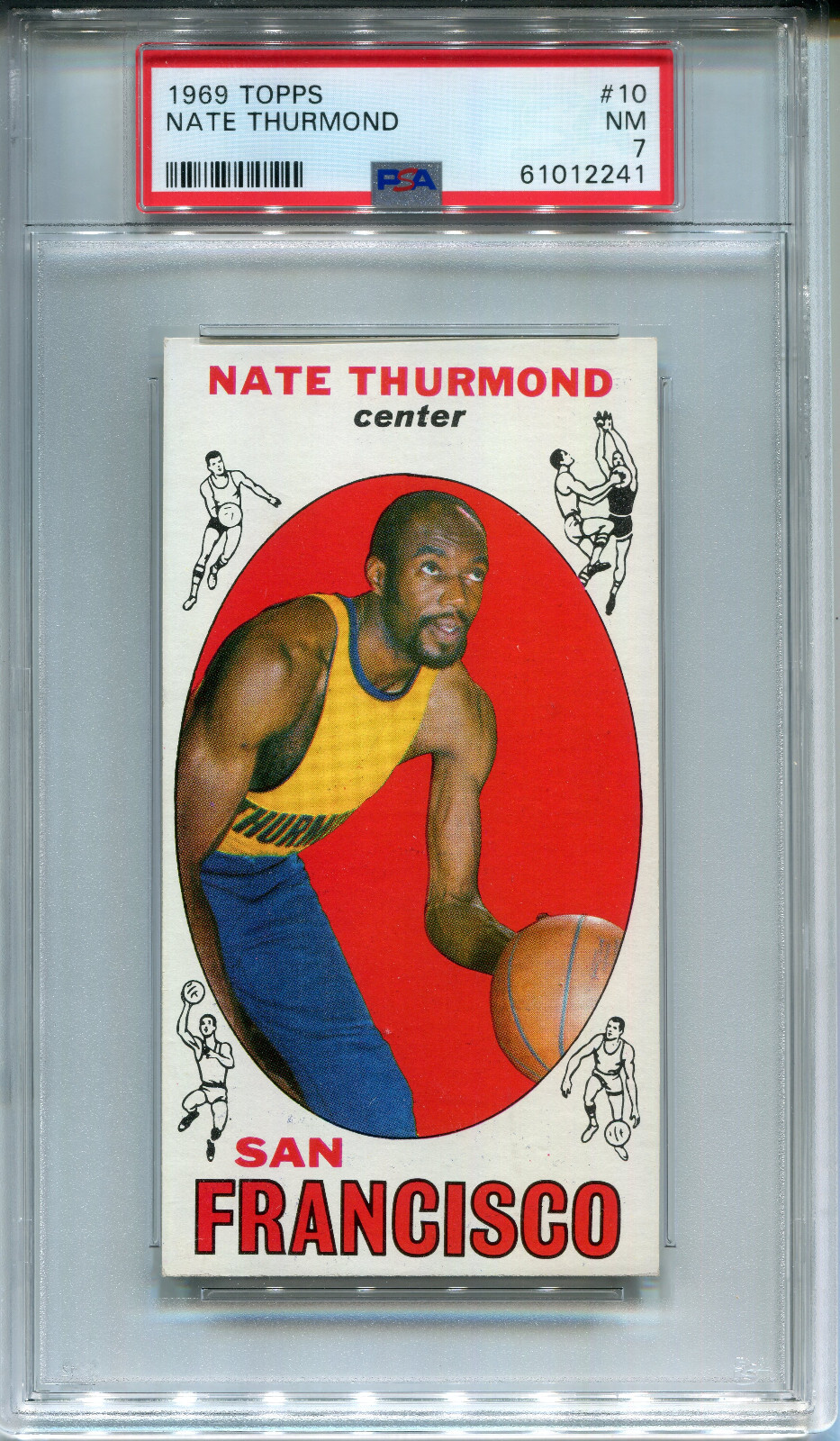 1969 Topps #10 Nate Thurmond Rookie PSA 7 NM Golden State Warriors