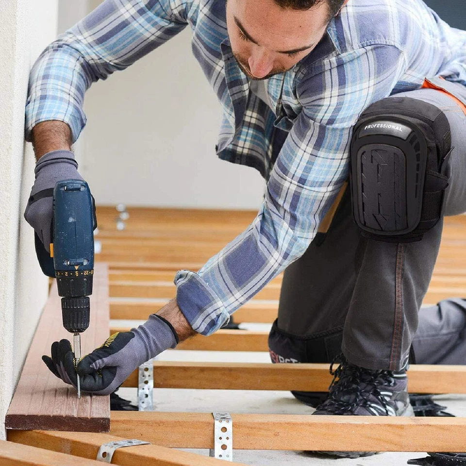 Rodilleras de Trabajo, Rodilleras de Construcción para Servicio Pesado Negro - Изображение 3 из 4