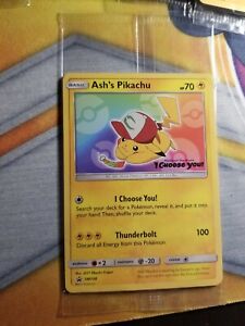 1 Sealed card Ash's Pikachu Card sm108 NM