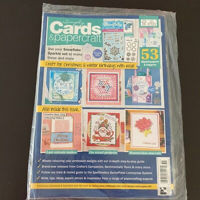 Simply Cards & Papercraft Magazine Issue #251 with 53 Digital Papers & Toppers