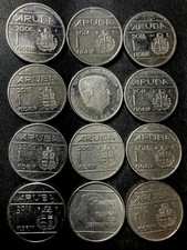 Old ARUBA Coin Lot - FLORIN - 12 UNCOMMON COINS - LOT D24