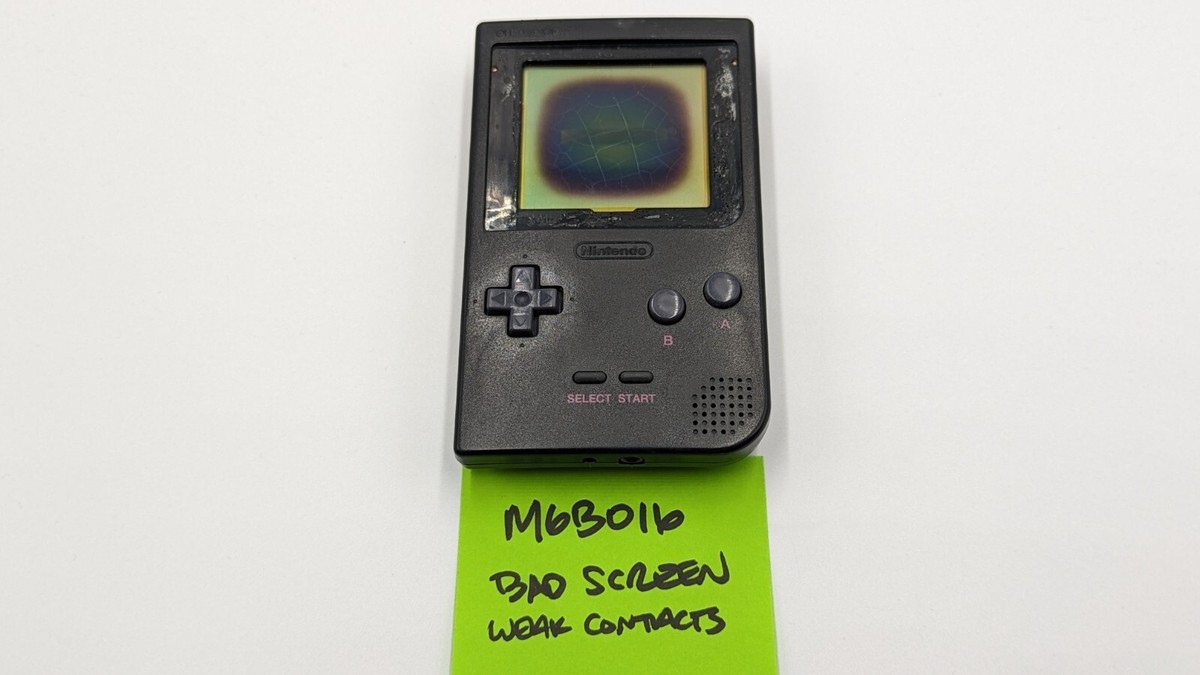 Nintendo Game Boy Pocket Handheld Console System Black - WORKS