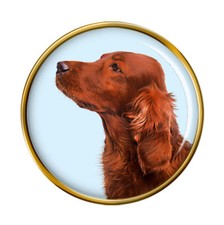 Irish Red Setter Dog Lapel Pin Badge