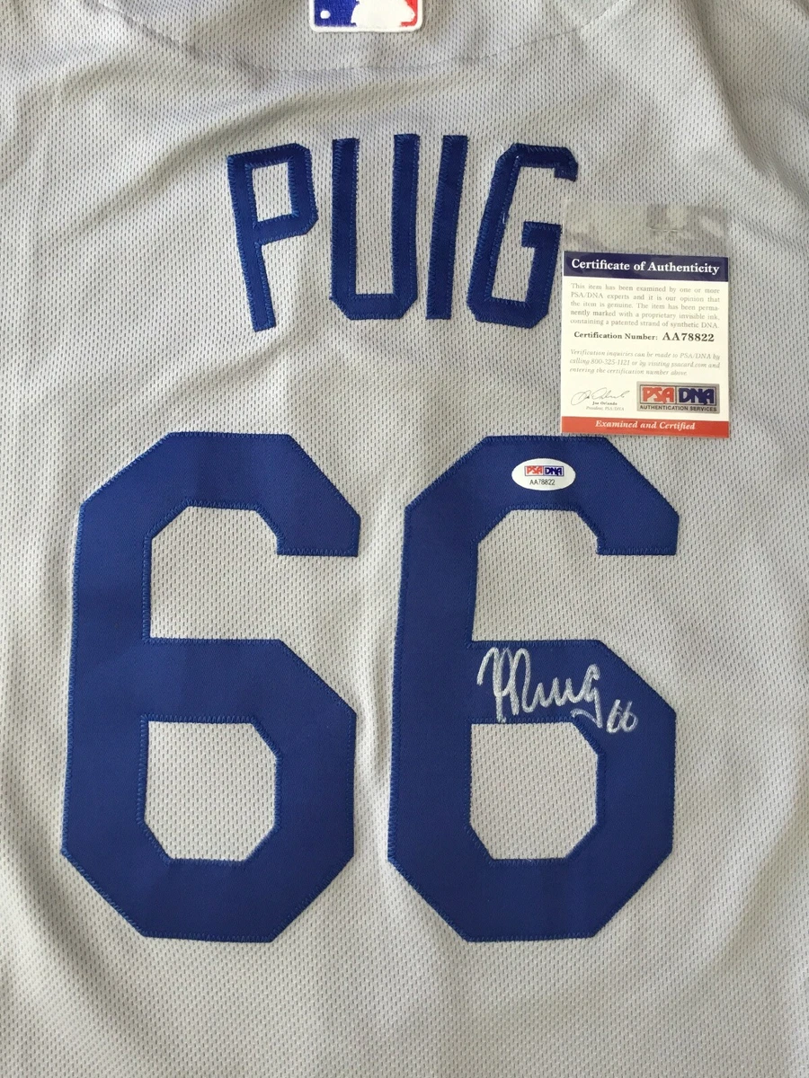 Yasiel Puig Autographed Game Used Los Angeles Dodgers Jersey (MLB) - MLB  Autographed Game Used Bats at 's Sports Collectibles Store