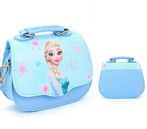 piccola BORSA BORSETTA mano tracolla DISNEY FROZEN ELSA rosa celeste - Imagen 5 de 12