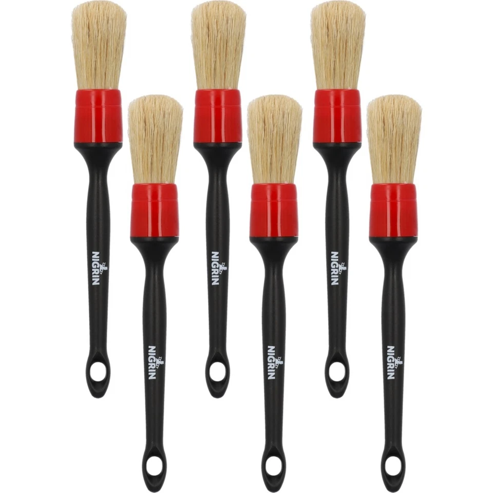 6x Nigrin Ringpinsel Naturborsten Ø 25 mm Maler-Pinsel Lack-Pinsel Ping-Pinsel - Bild 1 von 1