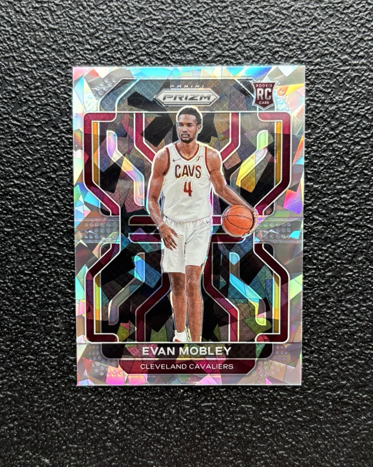 2021 Panini Prizm EVAN MOBLEY Silver Cracked Ice Rookie RC #325 SP! *Cavaliers