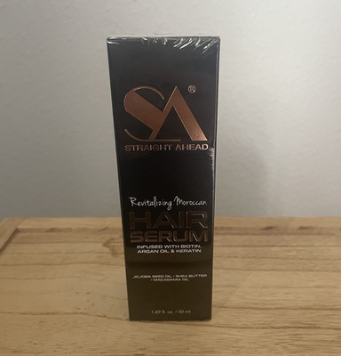 Straight Ahead Revitalizing Moroccan Hair Serum w/ Argan Oil Biotin 1.69 fl oz