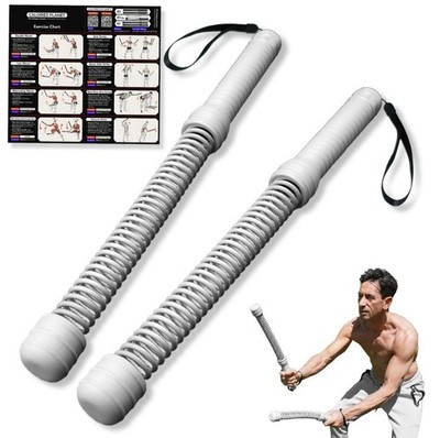 Calories Planet X1Go Ropeless Battle Ropes Pair, Portable HIIT, White