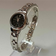 CITIZEN Fill Ladies Watch Silver Bracelet Black Dial 23mm Face 18cm Band Width 5