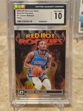 2023-24 Panini Optic Red Hot Rookies Holo #7 Cason Wallace RC CGC Gem Mint 10